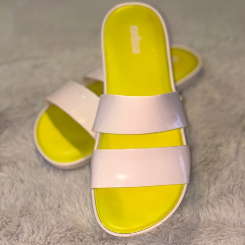 Stylish Pink and Yellow Women's Slides